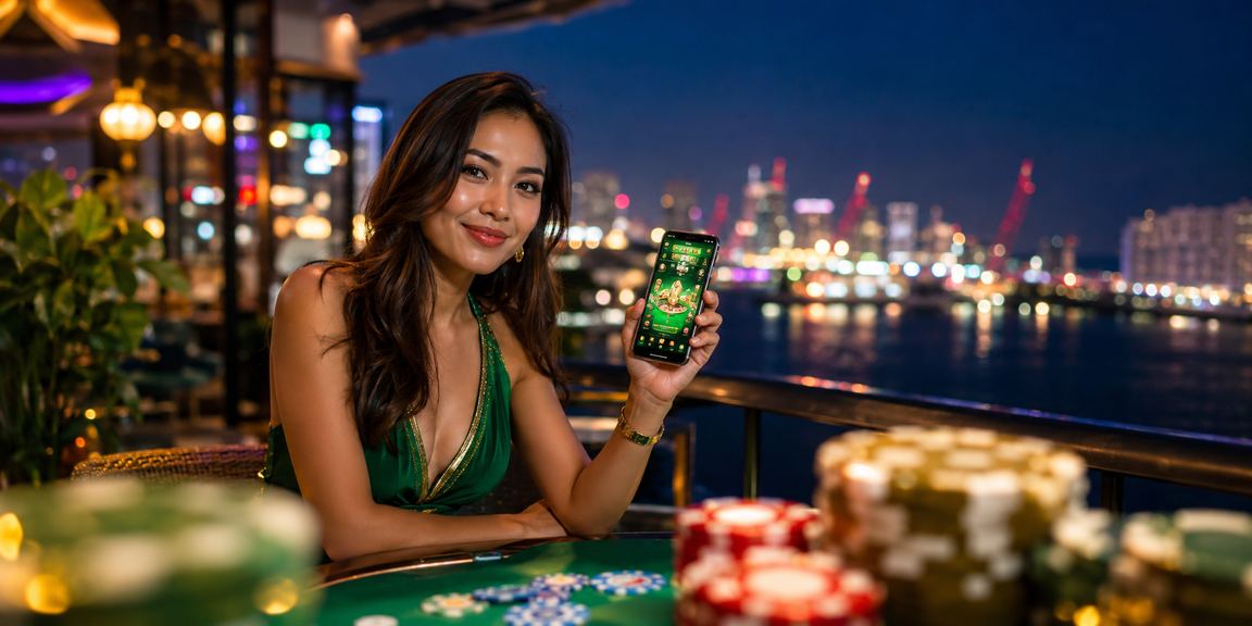Pemain Malaysia menggunakan telefon untuk akses tip pertaruhan kasino mudah alih
